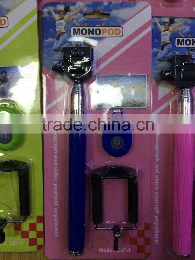Z07-1 Mobile phone monopod + bluetooth remote shutter camera accessory kit