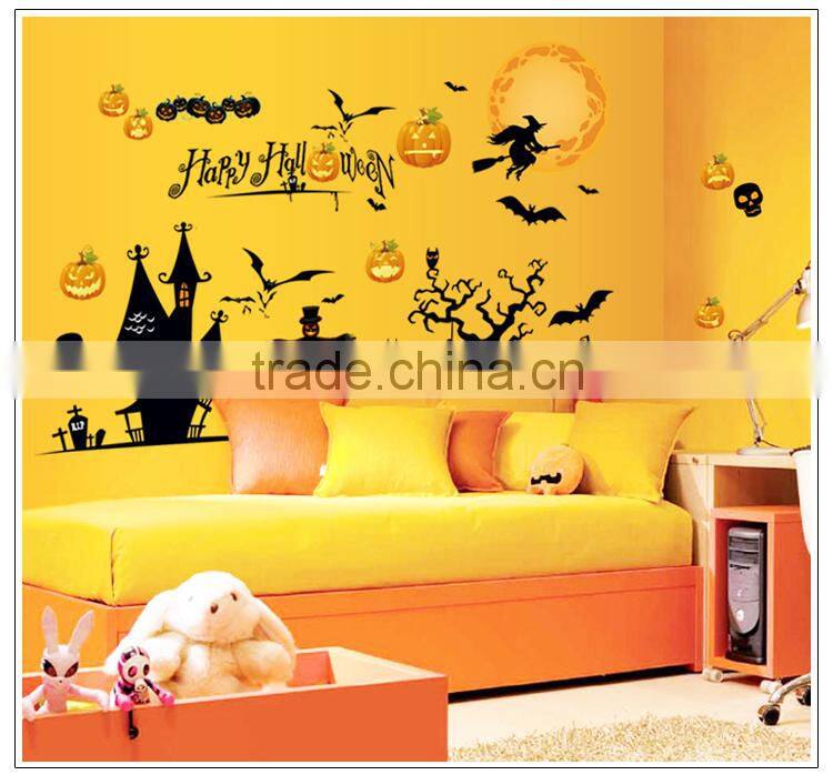 ALFOREVER PVC Halloween big size sticker,pvc halloween decals