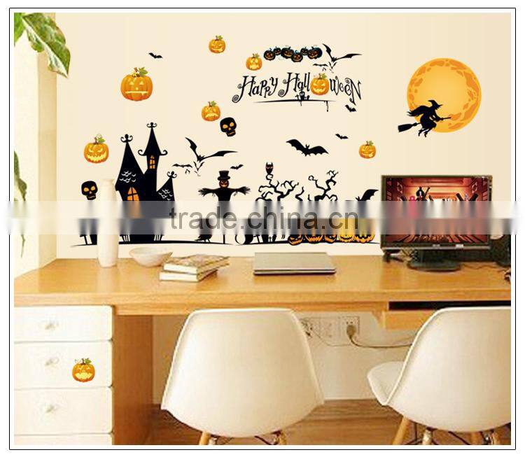 ALFOREVER PVC Halloween big size sticker,pvc halloween decals