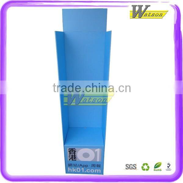 Advertising magazine custom full color cardboard floor display stands