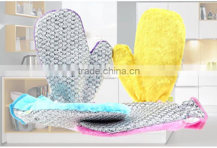 wood fiber Strong Wax oil waterproof household cleaning gloves