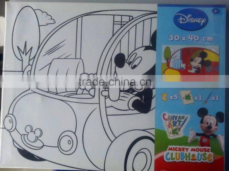 100% cotton Cartoon Sample Picture of Canvas Painting