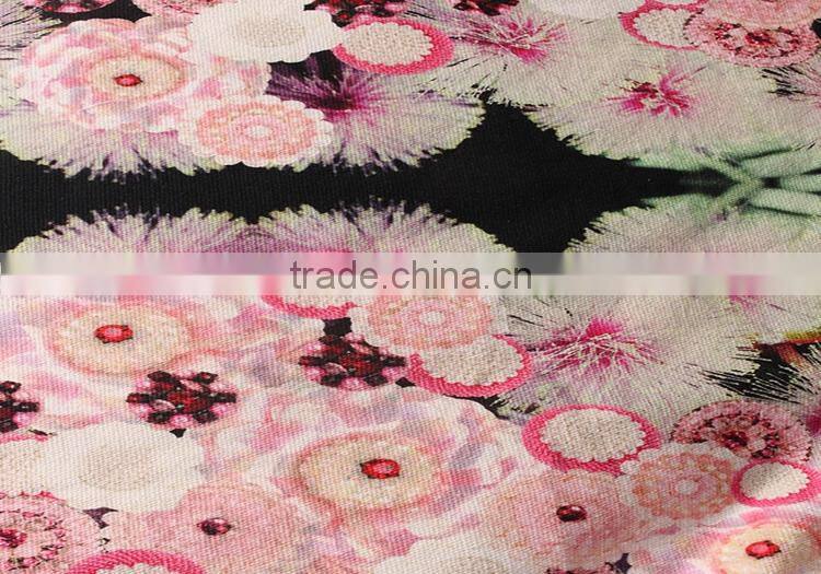 woven combed textile china supply digital printed 2x2 canvas 100% cotton fabric