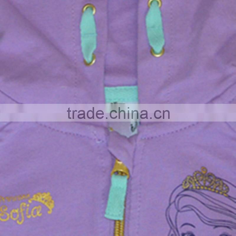 China sport suit baby girl kids purple lovely baby sport suit