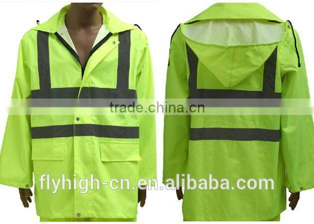 Traffic Waterproof Hooded Refective Safety Hi VIS Jacket