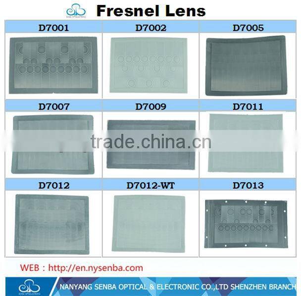 Large Fresnel Lens for PIR Motion Sensor Alarm/Lighting System D70 Series Plastic Fresnel Lens