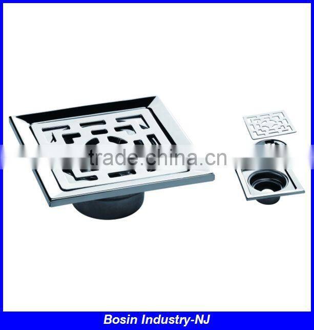 stainless steel with round design cover floor drain strainer basket