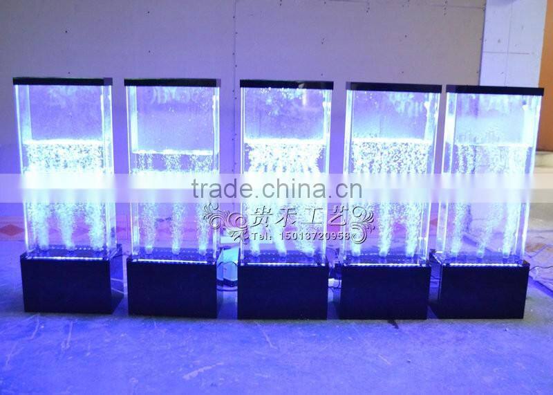 acrylic glass sheet water bubble indoor wall fountain room dividers screen