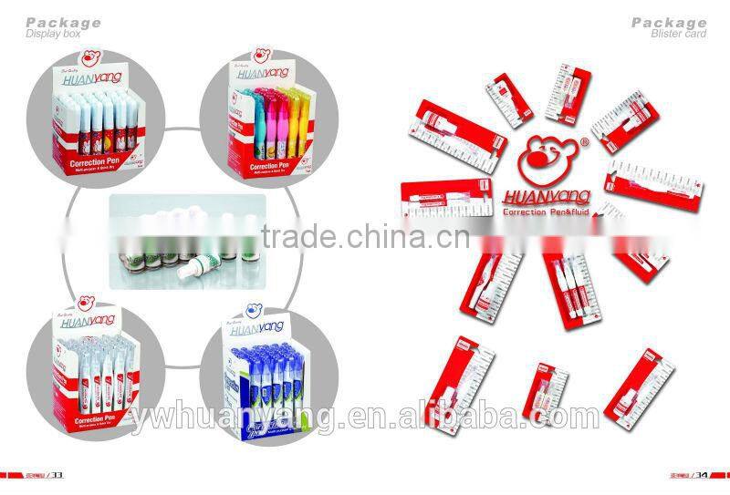 Wholesale office and school stationery whiteout/correction pen fluid