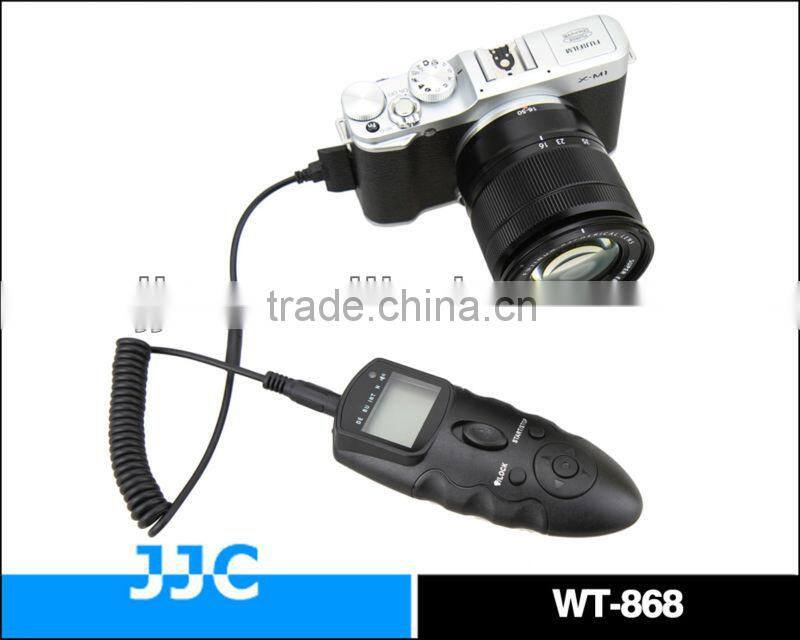 JJC Dual LCD Display WT-868 2.4G versatile RR-90 wireless timer remote controller & wired remote switch For FUJIFILM XQ1 etc