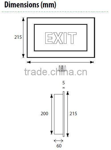 1W LED RECESSED WALL MOUNTED EXIT LIGHT