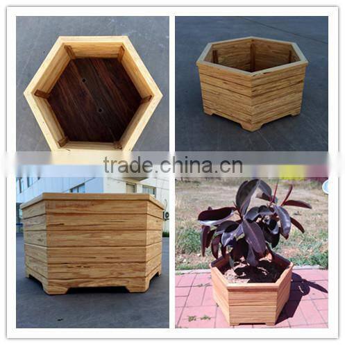 high quality big outdoor flower pots, wooden flower pots