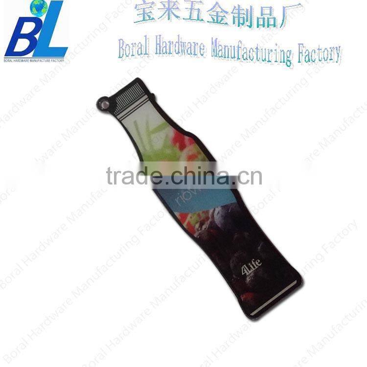 Bottle shaped printed metal mobile phone hanging decoration
