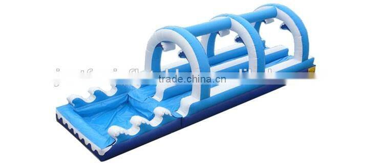 wave inflatable slip and slide for adult,colorful dual lane inflatable slip n slide with pool