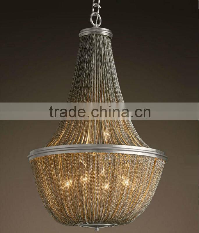 24-light luxury crystal chandelier decorated with golden metal parts