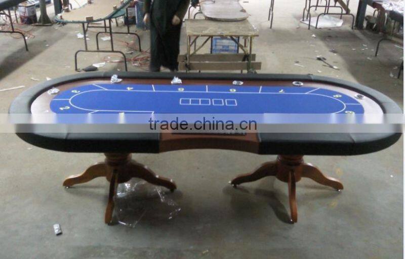 84 Inch Deluxe Texas Poker Table With wooden Leg