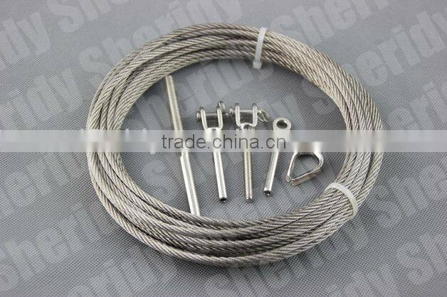 stainless steel 7*7 wire rope 4mm