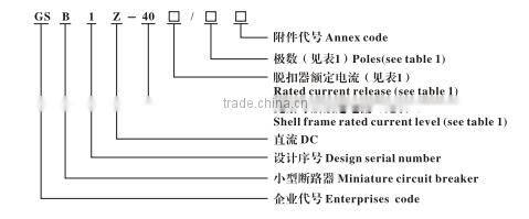 3 Poles Number and Mini Type electrical circuit breakers