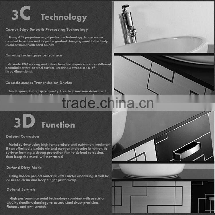 wall mounted stainless steel bathroom cabinet