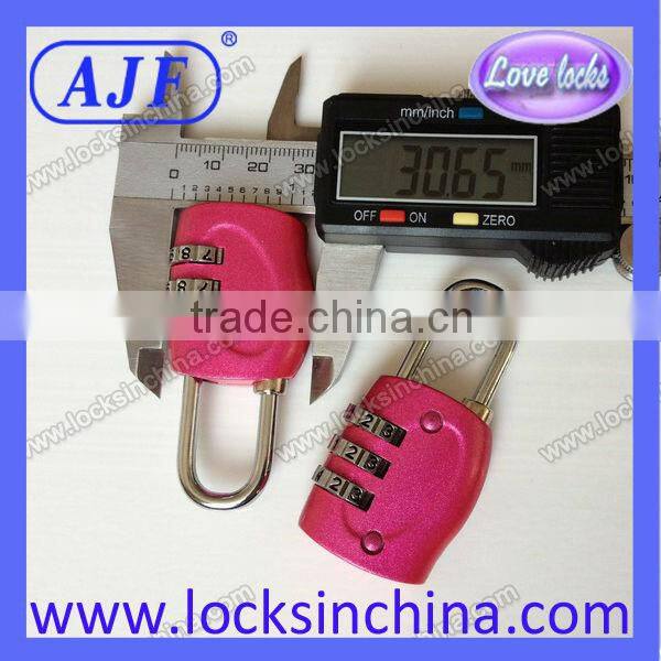 AJF TSA style fashion modeling 3 digits colorful novel High quality custom luggage bag lock