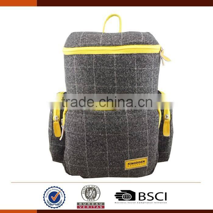 Customizable Plain Cotton Square Backpack College Bag