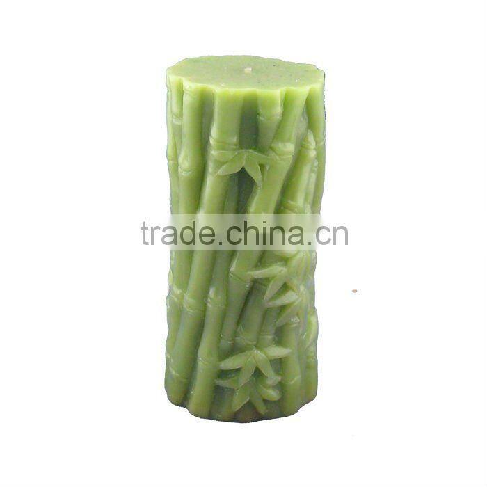 Christmas tree style pillar candle with vanilla scent