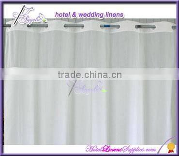 cheap hookless curtains for hotels, motels in stripe pattern in different solid colors