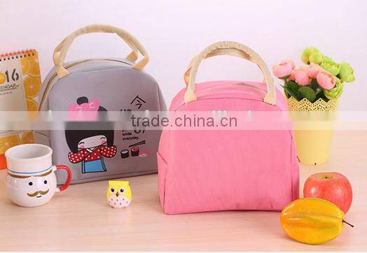 2016 lovely Japanese girl insulated lunch cooler bag