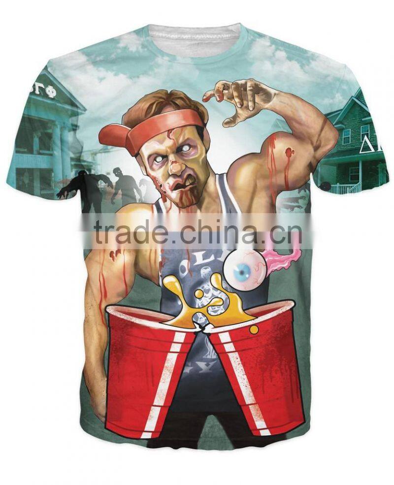 fashion 3D mens tee shirts t shirt screen printing cheap t shirt printing