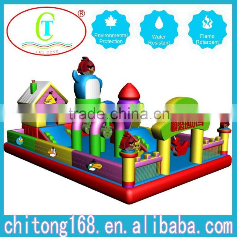 Inflatable Colorful Cartoons Castles With Slides