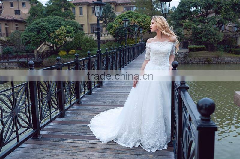 2016 New Design Custom Made beaded trim straps for wedding dress