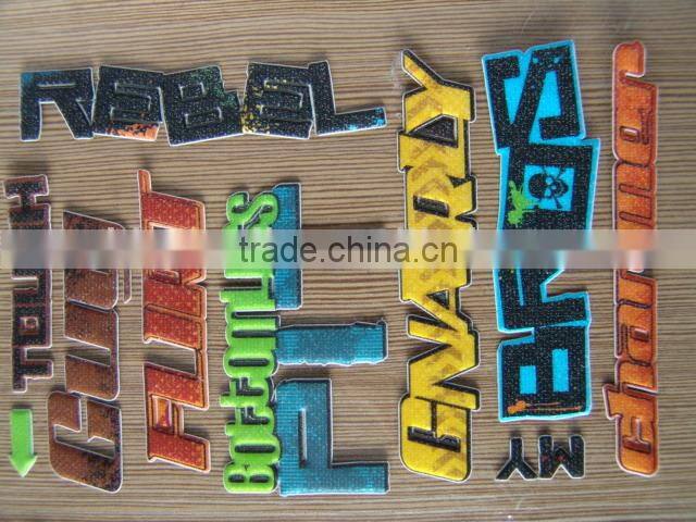 Supermarket Hot sale cheap kids cute puffy stickers/DIY decoration keyboard foam sticker