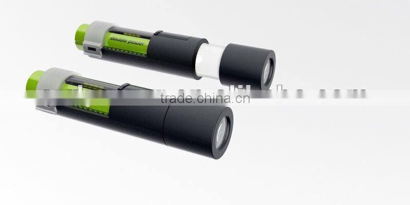 mini usb mobile phone portable power bank 2200mAh with optional led torch
