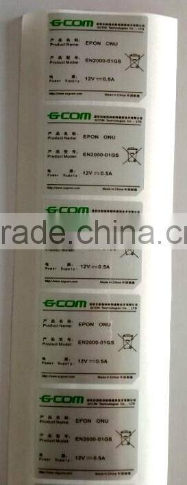 OEM Customized Popular Matte Silver Removable Product label sticker with matte finishing for Mobile Phone