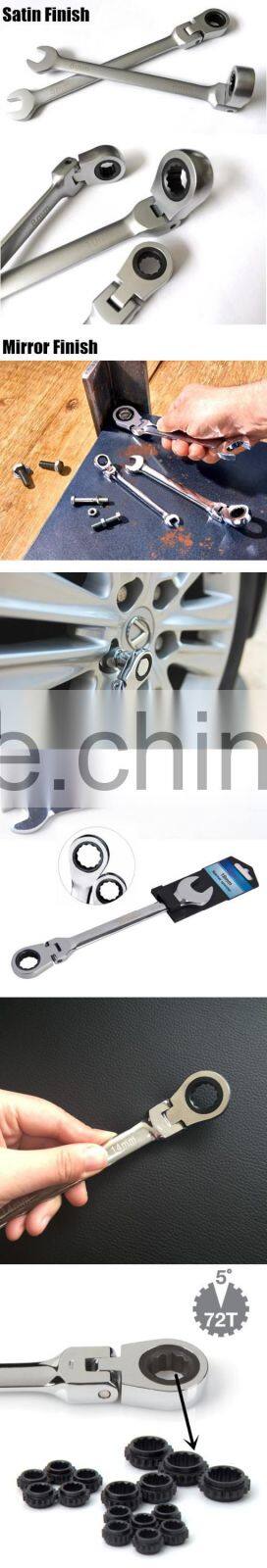 7pc adjustable ring box spanner set