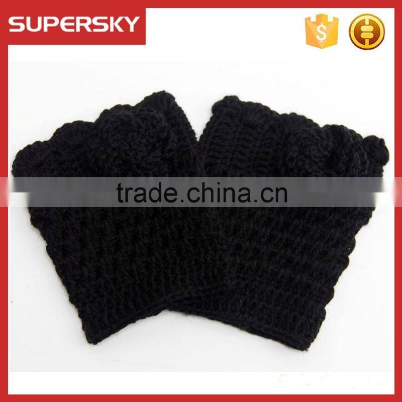 A-1268 Women Boho Crochet Boot Toppers Cuffs Knit Knee Socks Calf Warmers Crochet Boot Cuff Pattern
