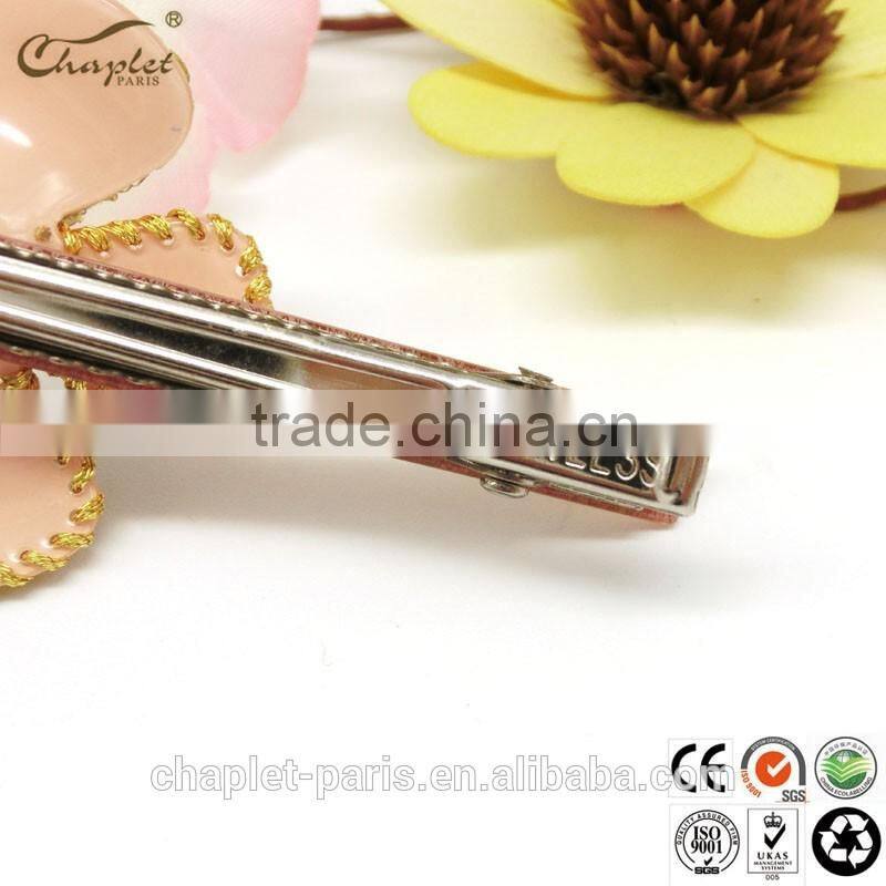 fancy girls colorful pearl flower hairgrip handmade cellulose acetate hair clip