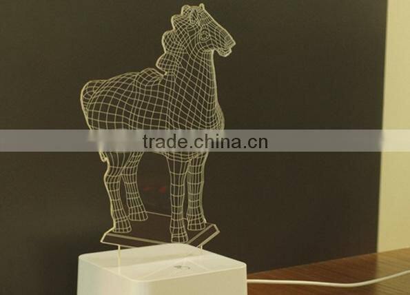 698-Horse 3d Shaping Lamp Art Decor Desk Light Led Night Light Led Energetic Saving Lamp