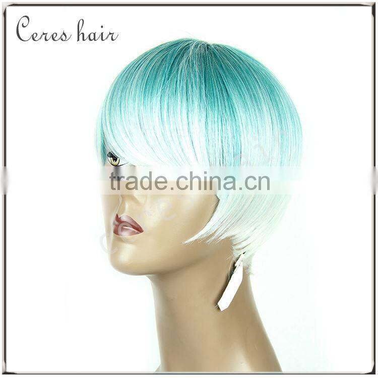 China xuchang ceres company Top quality Human Hair indian remy virgin hair half wig