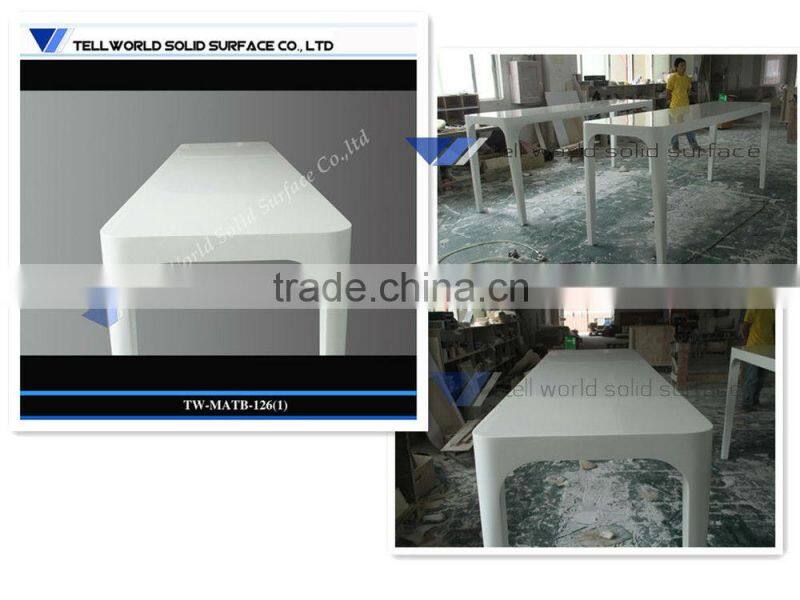 2015 TW Hot sale fast food table and chairs round dining table marble