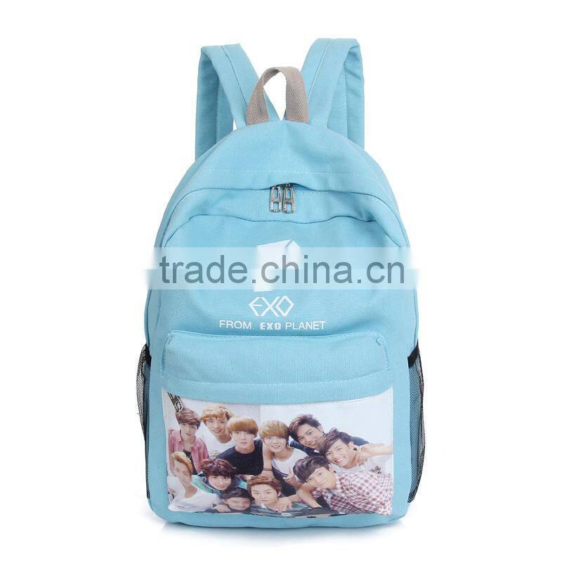 Cream Color Canvas Backpack School Bag Manufacturer