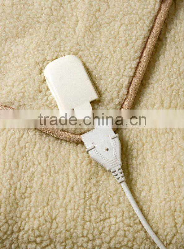 Warm Synthetic Wool Electric Heating Winter Blanket with GS,CE,RoHS,SAA,CB, ISO9001 Approved