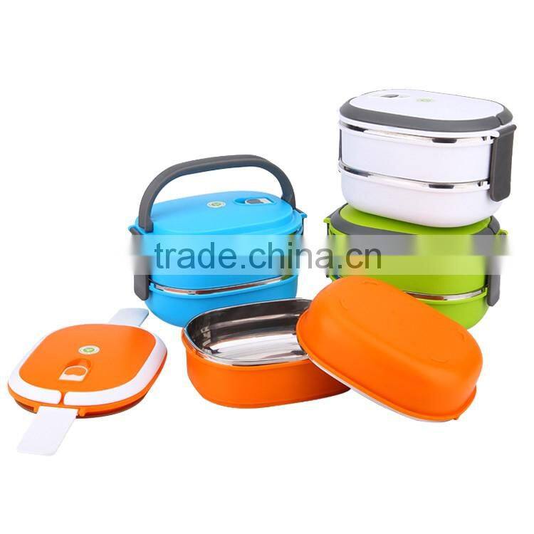 Two layers stainless steel thermal lunch box