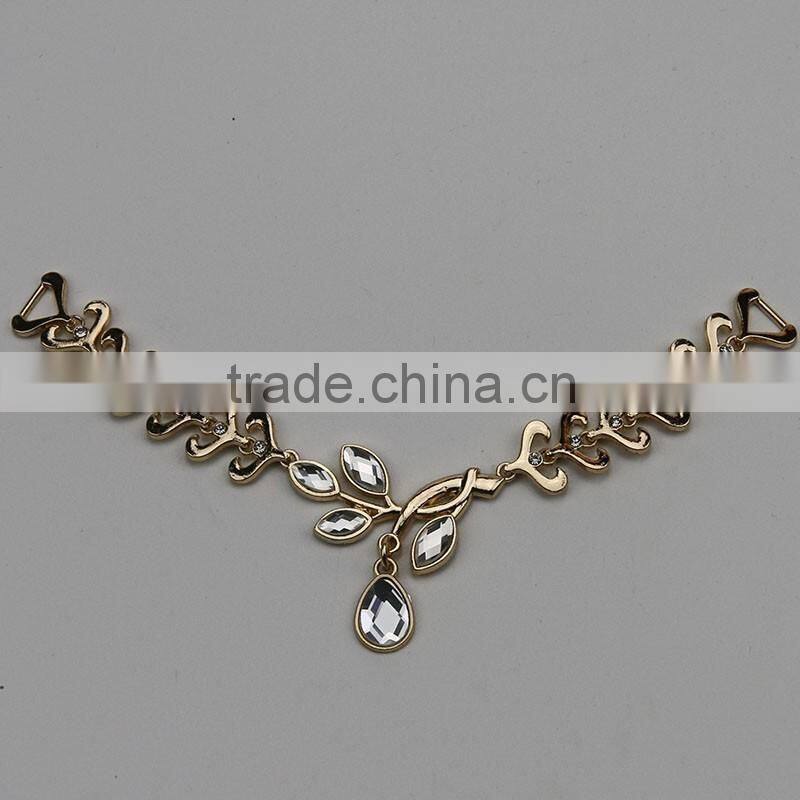 New Hot Sale Candy Color Alloy Garment Accessory glass Chain