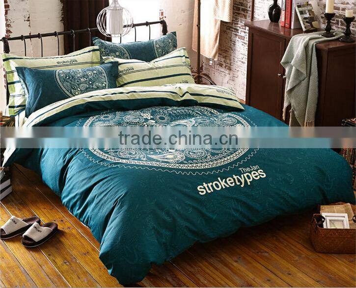 100% cotton new designed most comfortable 4piece sheet set, pure and fresh design print