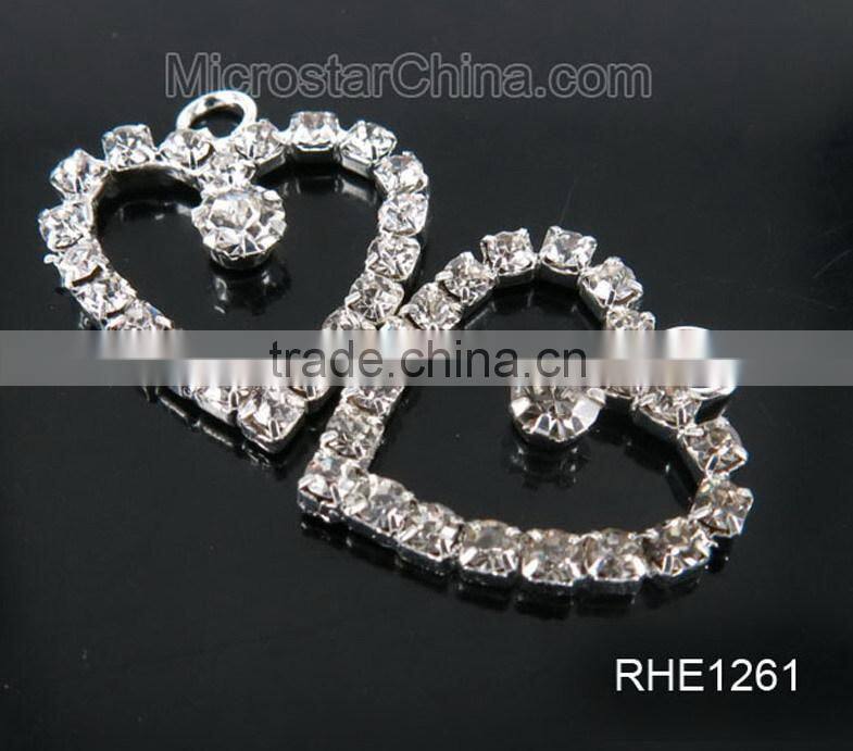 Fashion design crystal charms rhinestone connector for bikini