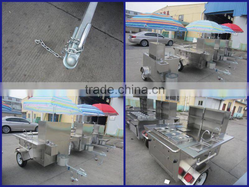2015 hot sales best quality juice hot dog cart bakery hot dog cart popcorn hot dog cart
