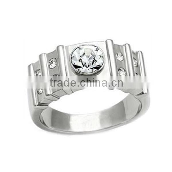 Dongguan jewelry Casting cz stainless steel rings China factory direct wholesale jewelry stainless steel cz ring