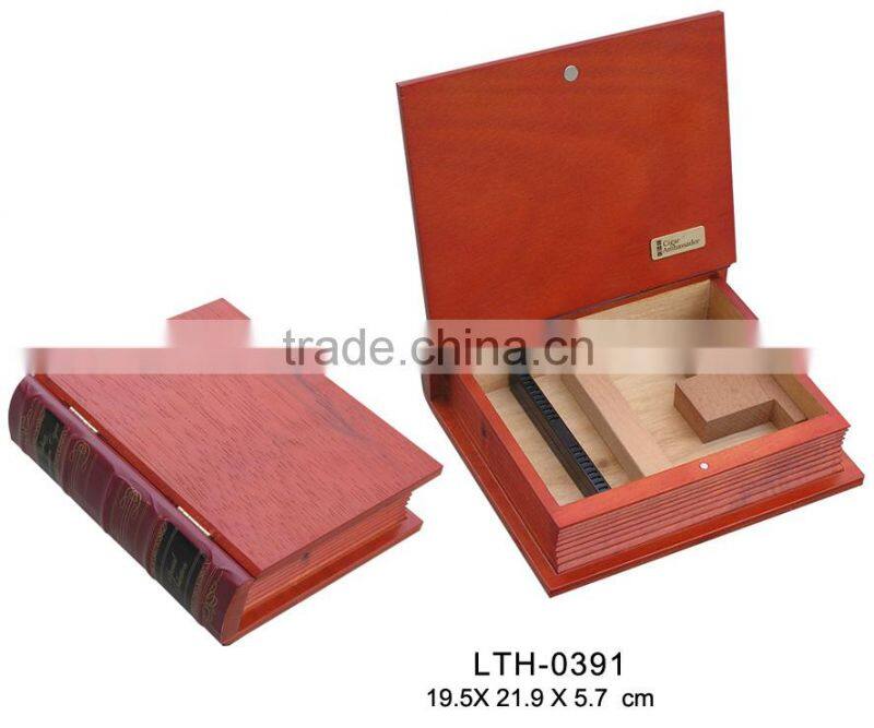 Portable Book style cigar humidor box small cigar packing box