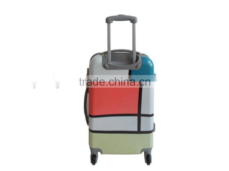 3 pcs 12/20/24 Cosmetic bag Stitching Color luggage Fashion Design ABS+PC luggage